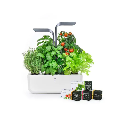 Potager d'intérieur autonome Véritable® CONNECT Infinity Grey - livré avec 4 lingots