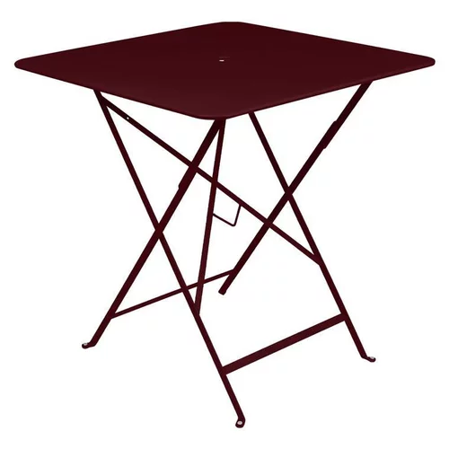 Table pliante coloris cerise noire en acier Fermob Bistro - 71 x 71 x 74 cm
