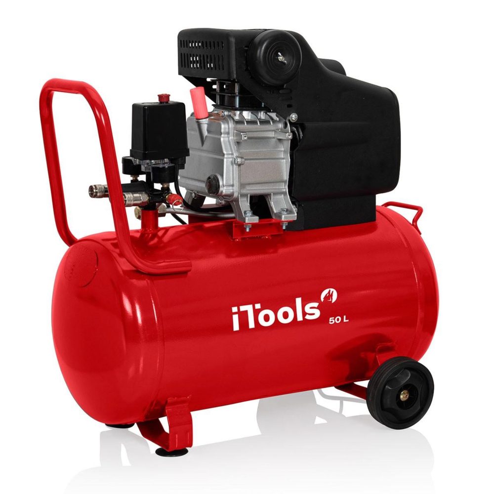iTools Compresseur d'air 50l à huile 8 bar – 50l 1500 W