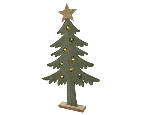 Sapin décoré en feutrine vert - 32 x 5 x 58 cm