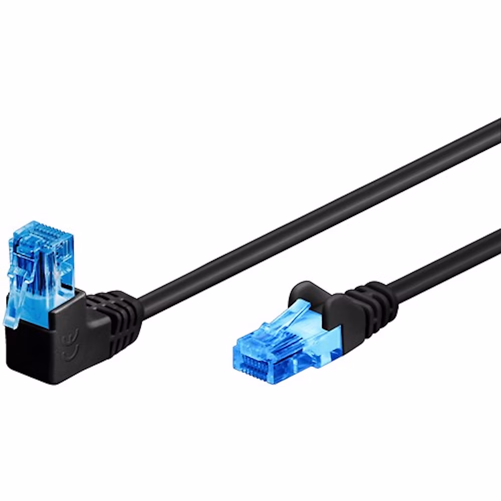 Réseau et téléphonie – Câble RJ45 Cat6a coudé non blindé 2m GOOBAY