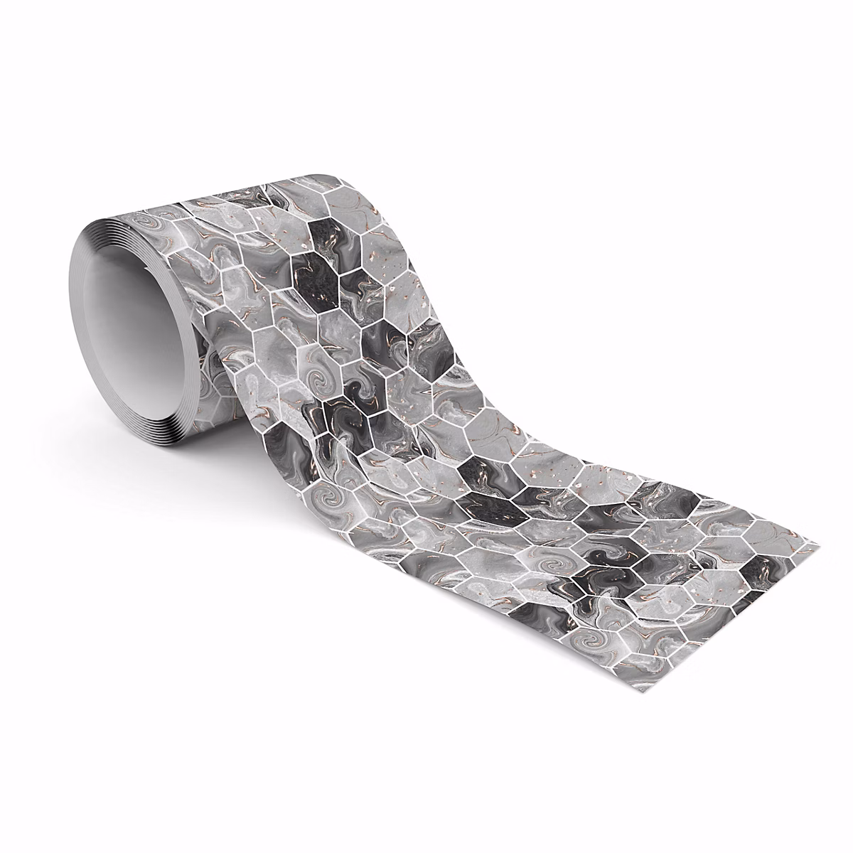 Bande Décorative auto – adhésif Pour Salon MARBRE Hexagones 10cm x 300cm