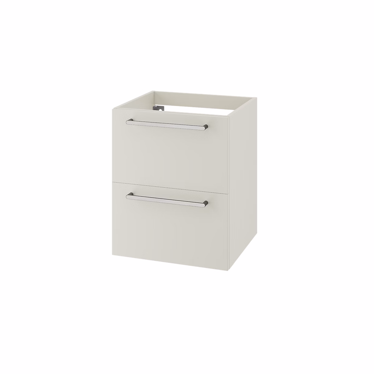 Meuble sous vasque suspendu gris galet 2 tiroirs l.50 x H.60 x P.45 cm GoodHome Imandra – Réf. LEXQJPZZR2526242667