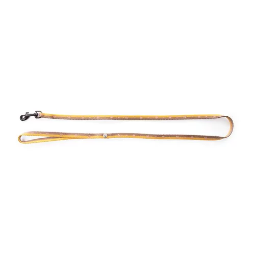 Laisse pour chat Bicolor Bulles jaune moutarde et marron