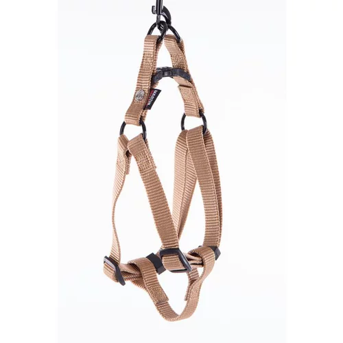 Harnais baudrier réglable beige pour chien - 1,6x35/50 cm