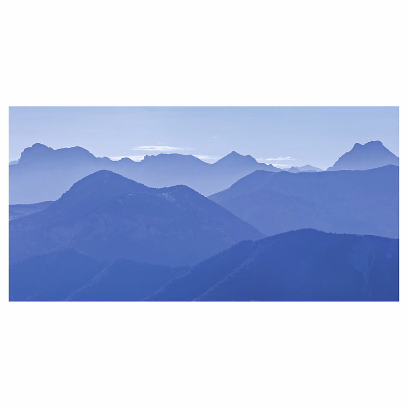 Brise vue imprimé CHATILLON BLEU – H.1.5 x L.3 m, 100% occultant, Made in France par Scenolia + kit de fixation offert