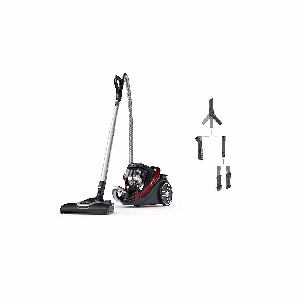 Aspirateur sans sac 500w 59db rouge/noir Rowenta RO7933EA silent force cyclonic – Réf. JVMXDZUCC3168058815