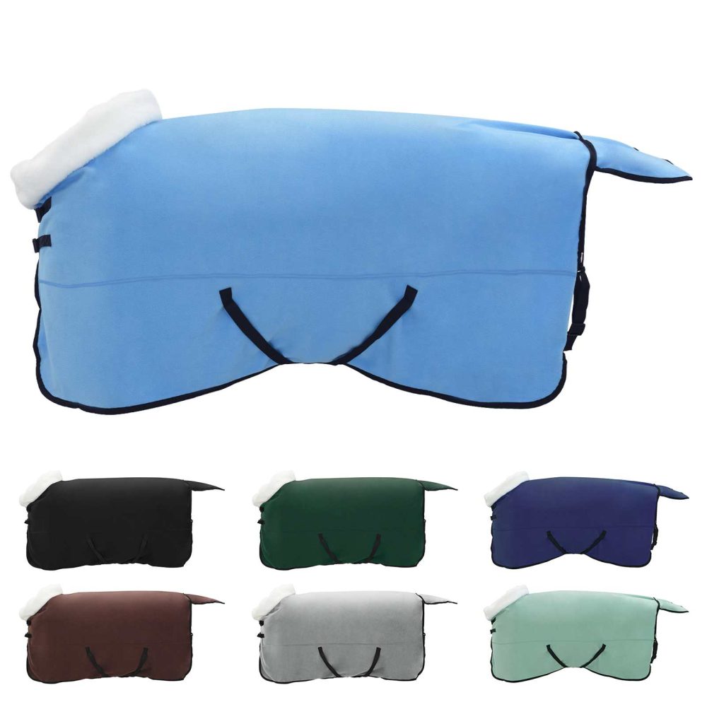 vidaXL Couverture Équine Aqua Complet 135 cm Fleece polaire – Aménagement du jardin