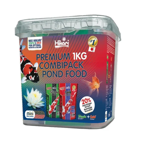 Granulés pour capes koïs - HIKARI Staple & Gold Mini Combi Pack - 1kg, 3.5-4mm