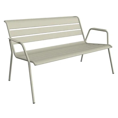 Banquette lounge Monceau coloris gris en acier Fermob - 132 x 82 cm