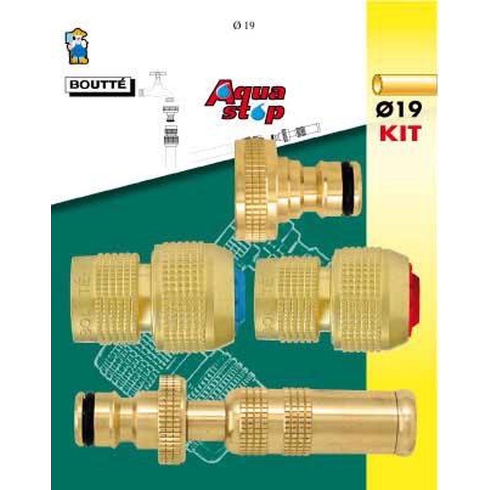 CENTRALE BRICO Kit d'arrosage 4 pièces pour tuyau Ø19 – Produits de jardinage