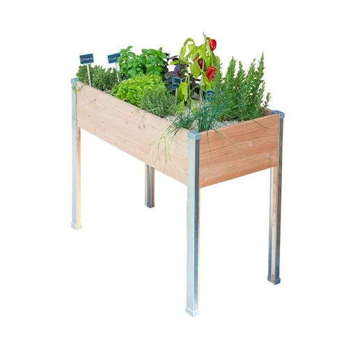 Jardinière en bois sur pieds Mon Petit Potager gamme Design grand modèle - 100 x 45 x 80 cm