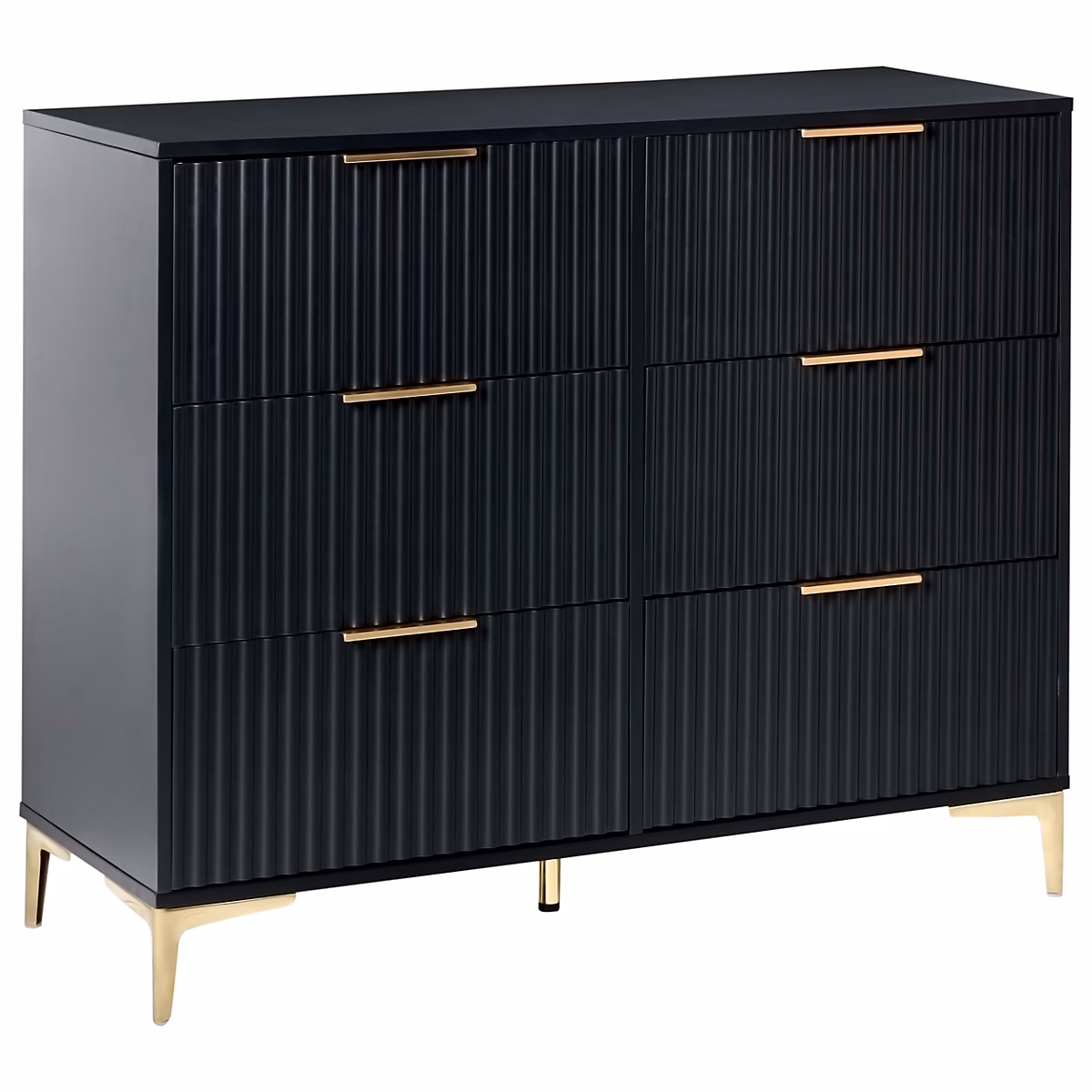 Commode à 6 tiroirs WALCOTT Noir – Réf. BNCJMCNJC6732973666