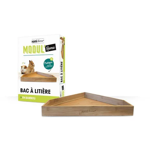 Bac à litière en bois pour lapin Hamiform Modul’Home