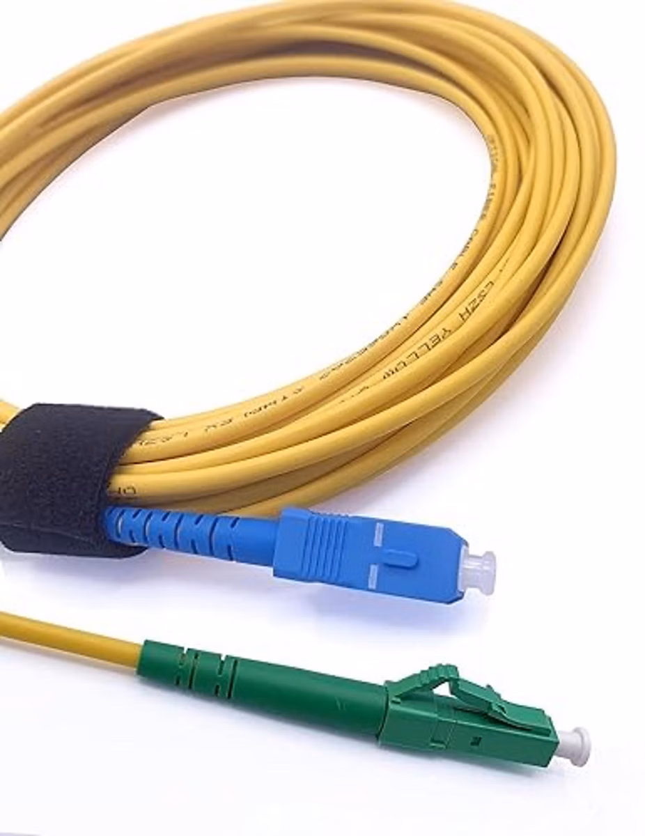 Elfcam – 3m Câble à Fibre Optique SC/UPC à LC/APC Monomode Simplex 9/125um OS2 Jarretière Optique LSZH Jaune
