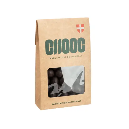 Noisettes enrobées au chocolat noir Chooc - en sachet de 200 g