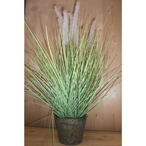 Graminée artificielle en pot métal Ø 36 x H 120 cm