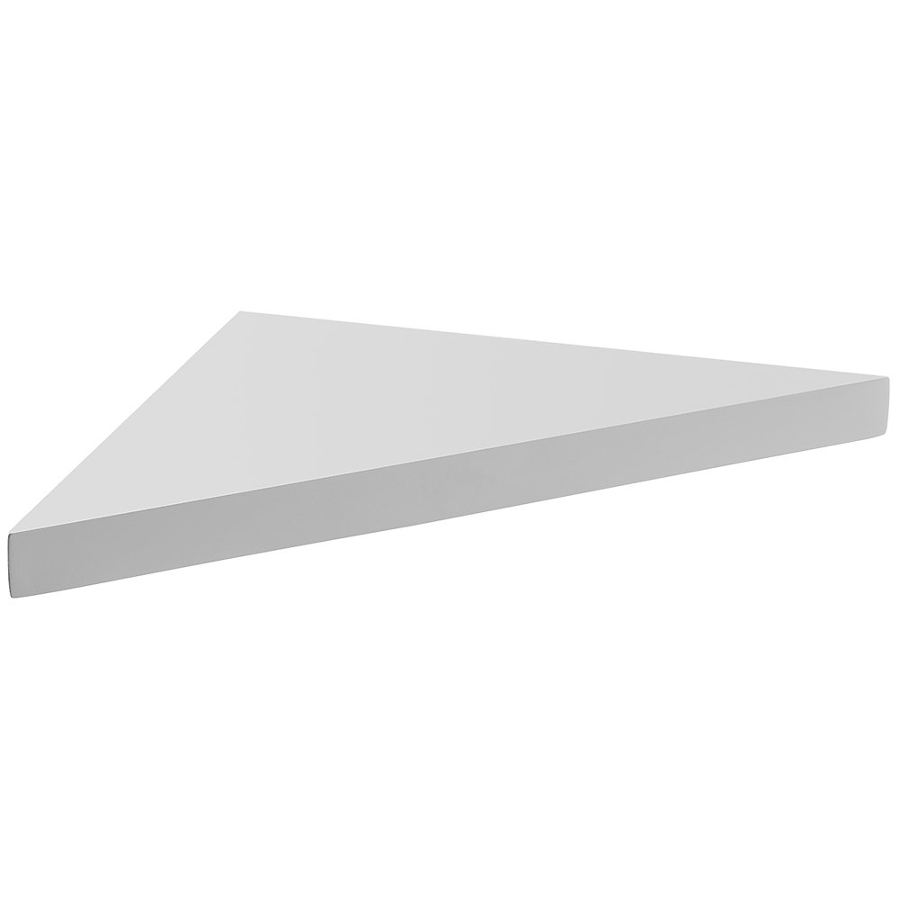 Banc d'angle pour douche en solid surface lisse 53 × 53 × 8 cm – coloris blanc