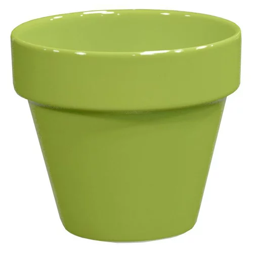 Pot horticole émaillé moutarde Ø 19 x H 17 cm