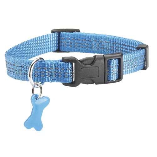 Collier pour chien coloris bleu en nylon tressé Bobby Safe – Taille XS