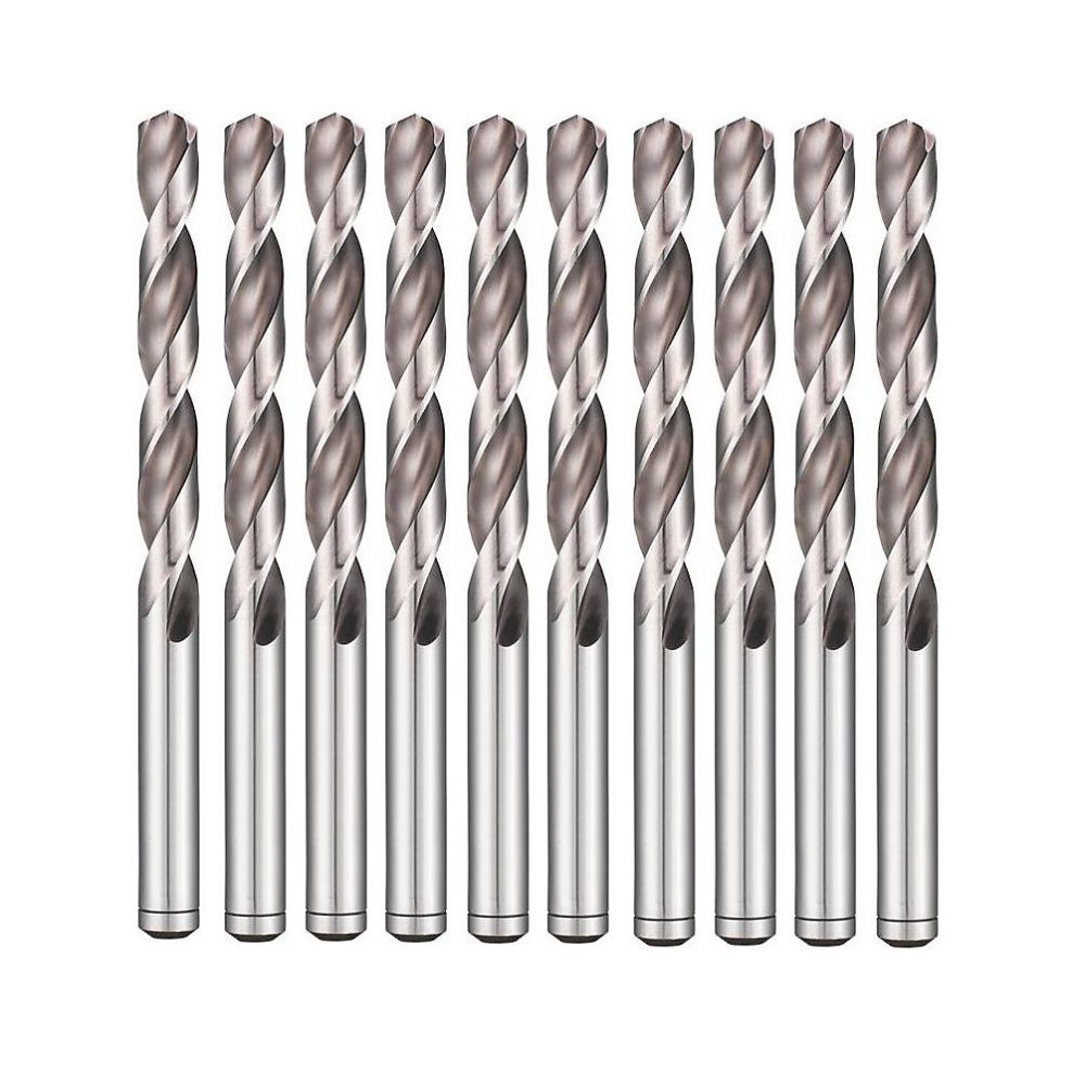 10 Forets Hélicoïdaux HSS DIN 338 RN – Pointe Fendue, Aciers 135 D. 9.13 x Lt. 125 x Lu. 81 x Q. 9.13 mm x Z2, Diamwood