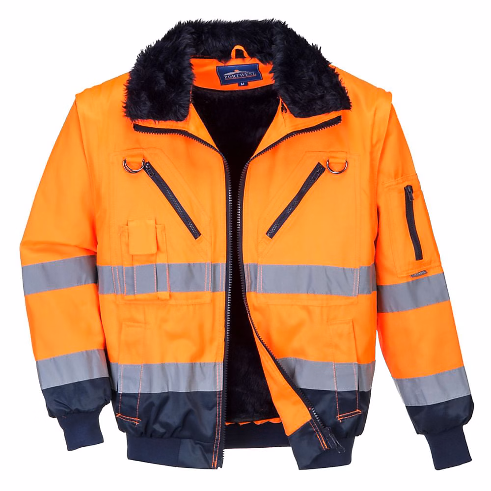 Blouson pilote Portwest 3 en 1 haute visibilité Orange / Marine 4XL – Réf. TQCKLHXKJ5915207336