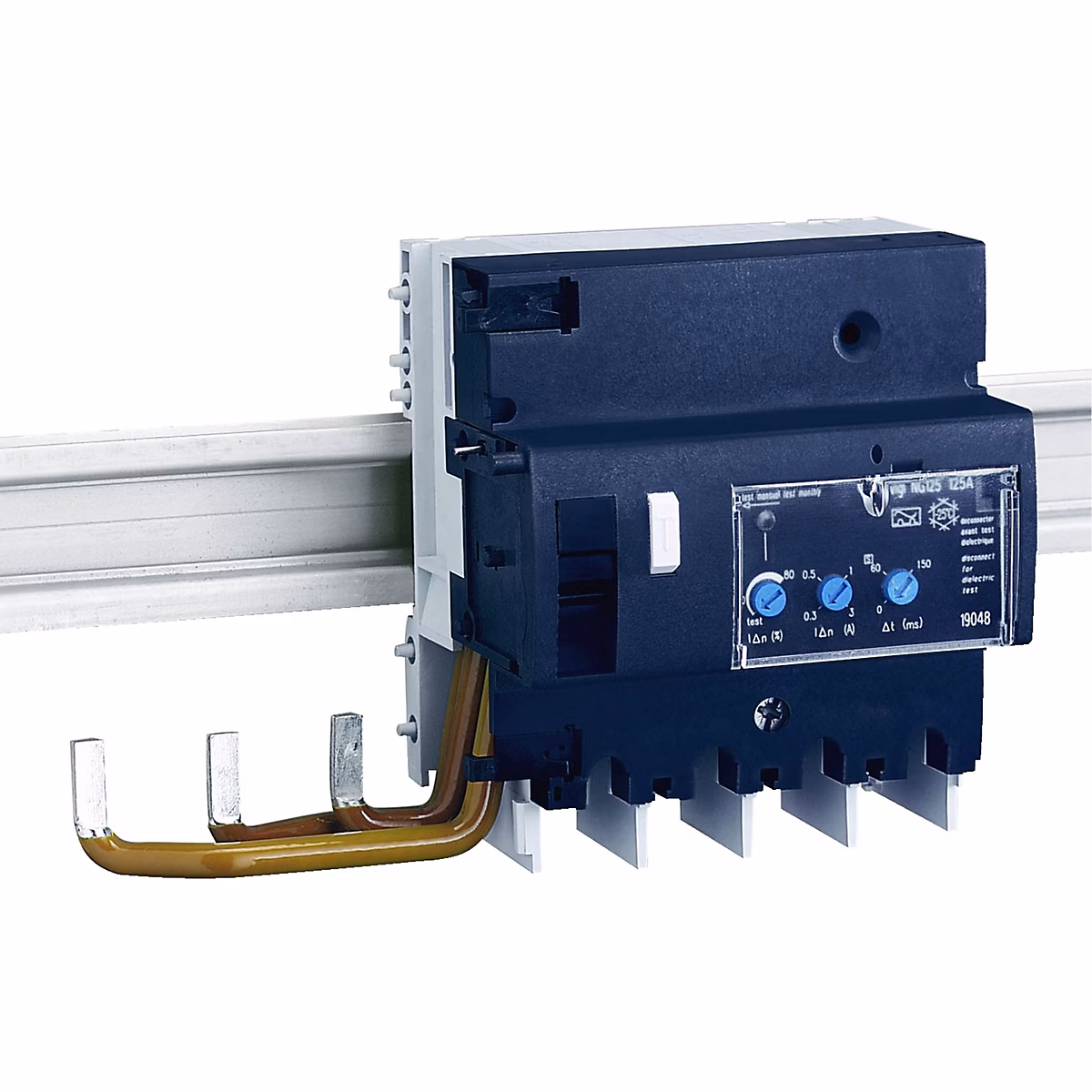 19047 Ng125 Vigi Ng125 – Bloc Différentiel, 125a, 3p, 230..415v, Réglable 300...3000ma Isr, Schneider Electric