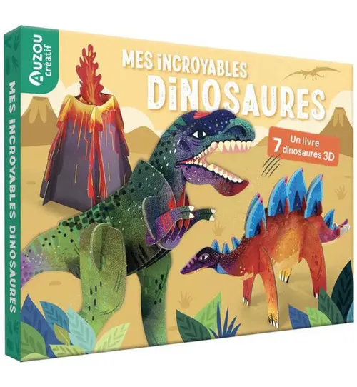 Livre "Mes incroyables dinosaures à construire" aux Éditions Auzou