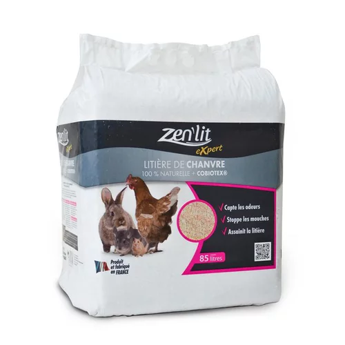 Litière de chanvre et cobiotex en sac de 7 kg
