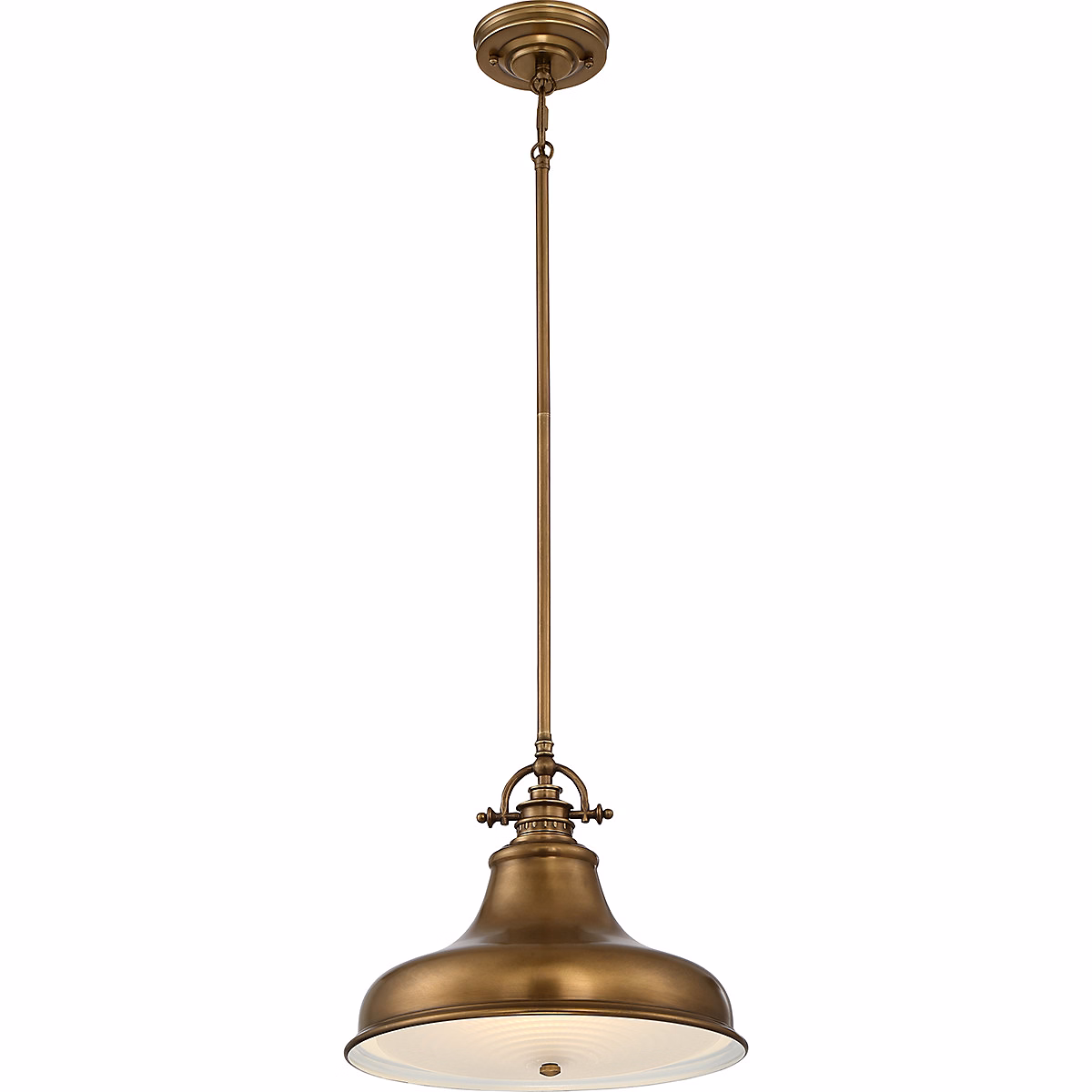 Elstead Emery – Suspension de plafond à 1 ampoule Dome Laiton vieilli, E27