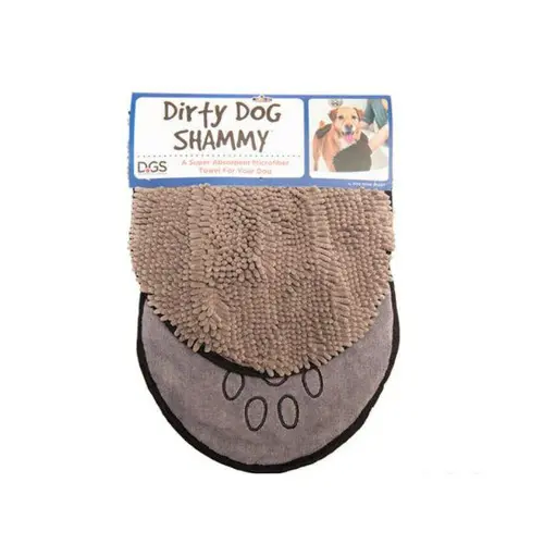 Serviette de toilettage pour chien coloris gris - 33 x 79 cm