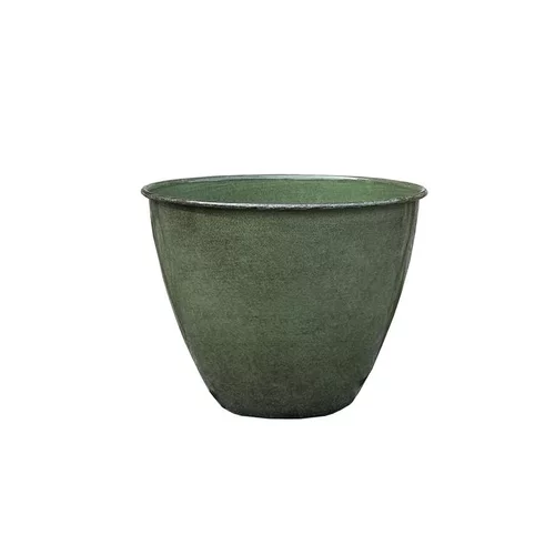 Pot coloris vert en métal recyclé Carama - 26 x 26 x 2 cm