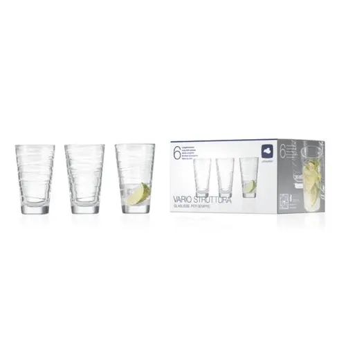 Gobelet haut en verre transparent Leonardo Vario Struttura - 25 cl