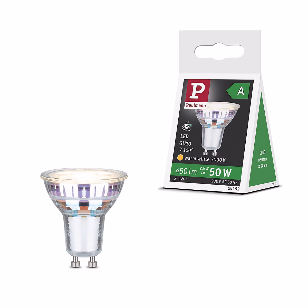 Efficient | Line Standard 230 V Réflecteur LED GU10 Kit de 1 450lm 2 – 5W 3000K Argent