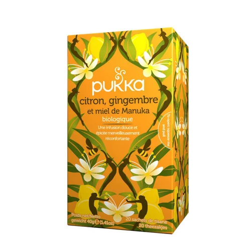 Infusion Pukka® citron, gingembre et miel de manuka