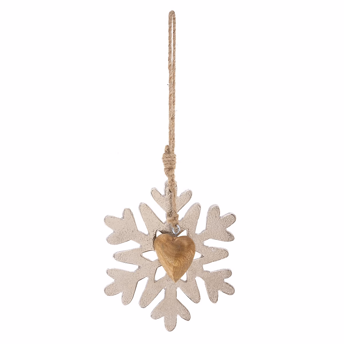 Décoration de Noël étoile en bois Blanc – L. 15 x l. 15 x H. 15 cm | LODGE