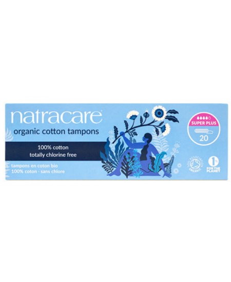 NatraCare - 20 Tampons Hygiéniques Bio Sans Applicateur - Normal