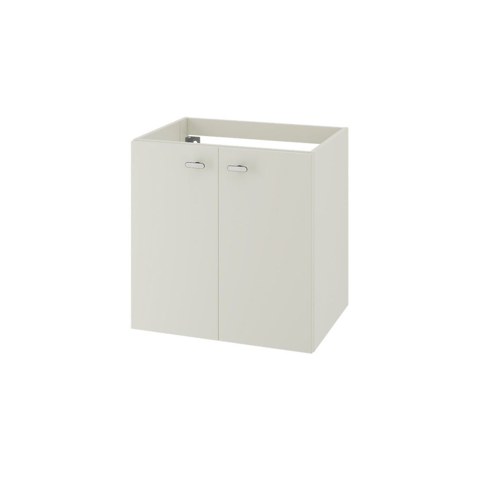 Meuble sous vasque suspendu gris galet 2 portes l.60 x H.60 x P.45 cm GoodHome Imandra – Réf. KYXZEVISV8601155634