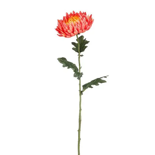 Tige de chrysanthème artificiel en plastique recyclé rose - 76 cm