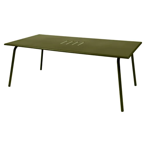 Table Monceau coloris vert en acier Fermob - 194 x 94 cm