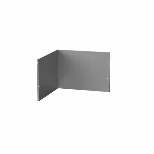 Crédence angle coloris gris en inox Le Marquier - 55 x 1,5 x 40,6 cm