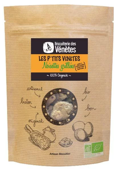 Biscuits bio noisettes grillées. Le sachet de 125 g