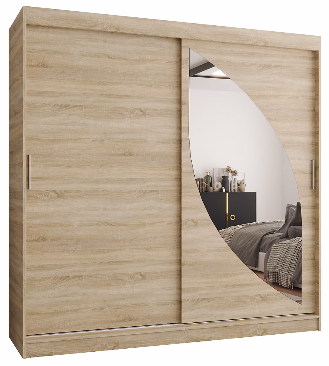 Armoire MILO à portes coulissantes H. 200 x L. 200 x P. 62 – 2 portes