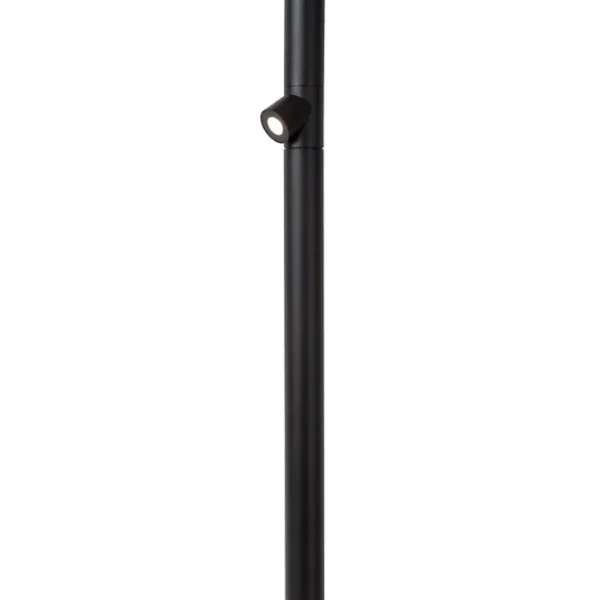 Borne extérieur IBAMBA en aluminium avec LED intégré – Noir, Lucide