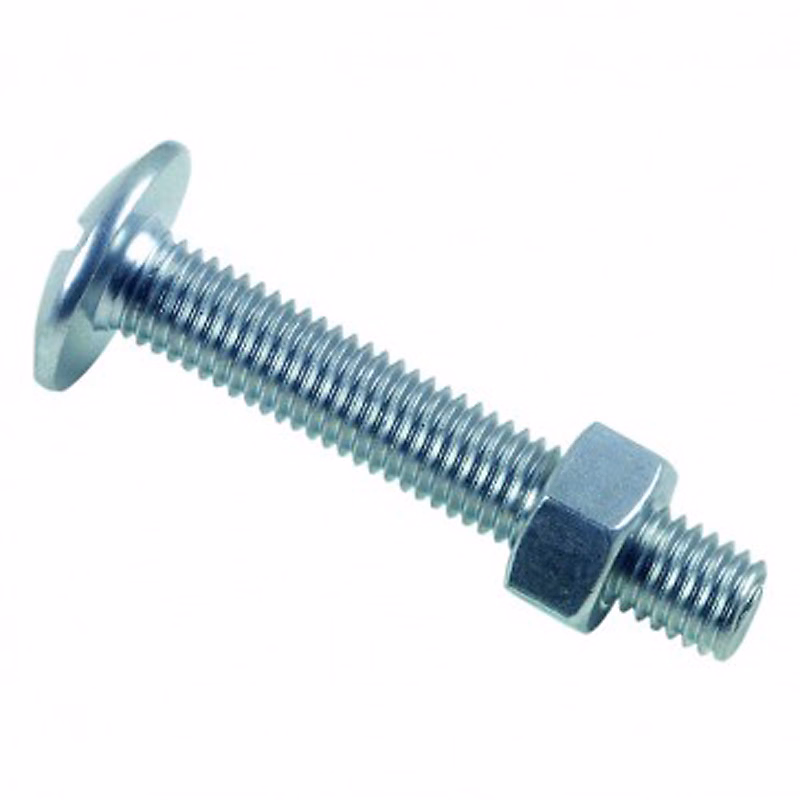 Boulon poêlier LENNIE tête ronde large M4x25 | boîte de 500 – acier zingué BRL0402502B