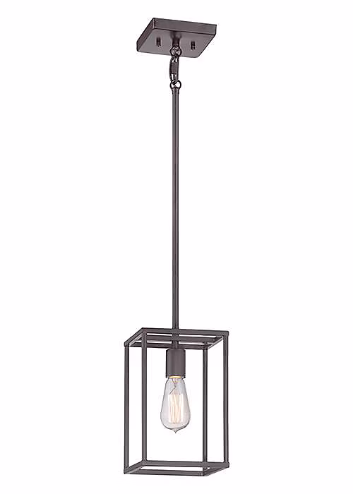 Elstead New Harbor – Mini suspension à 1 ampoule au plafond, bronze occidental, E27