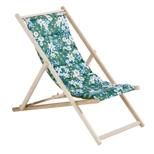 Chilienne matelassée Elégantes coloris vert en coton - 127 x 56 x 3,5 cm