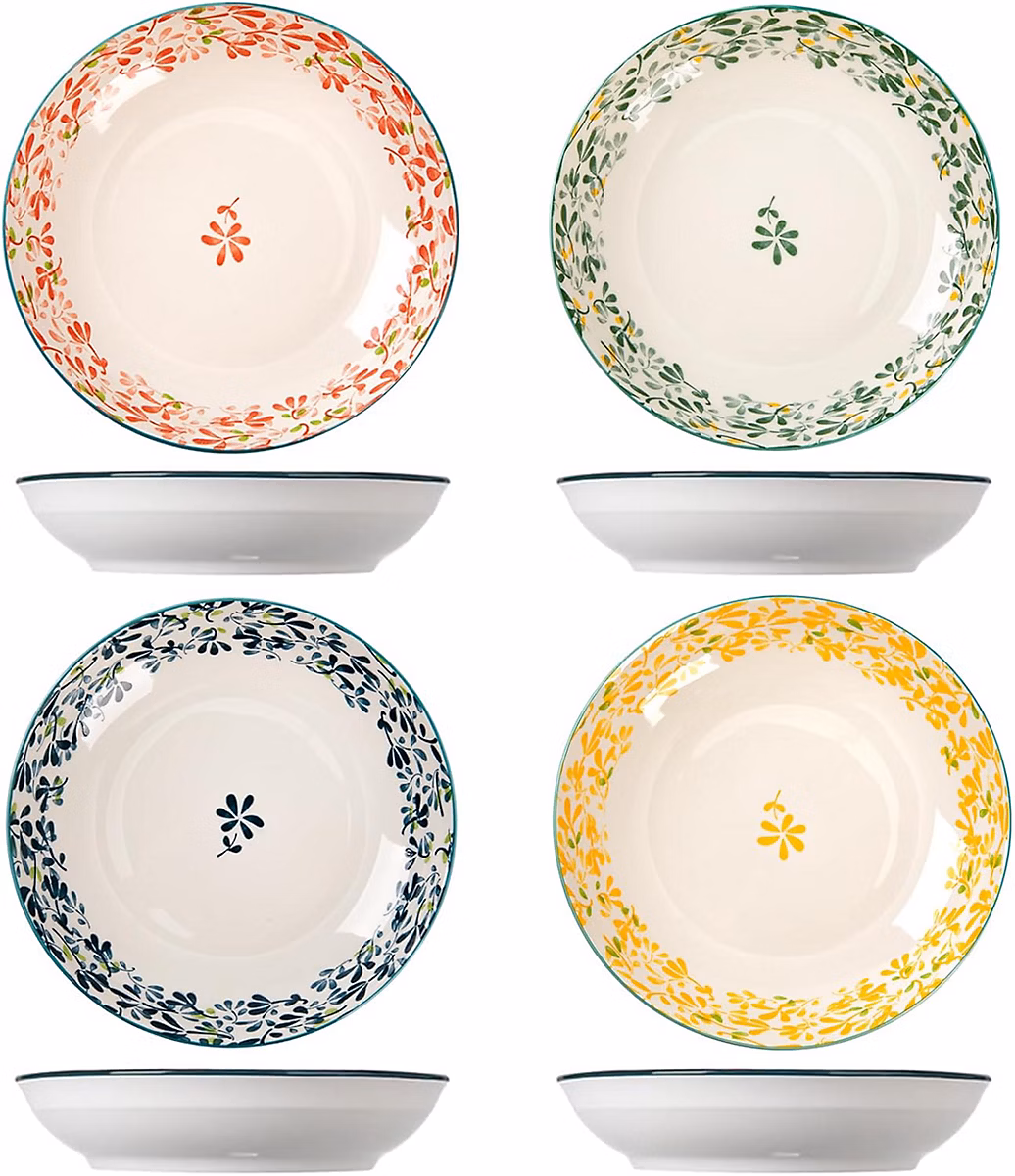 Vaisselle – Ensemble de 4 assiettes à dessert en céramique 20cm