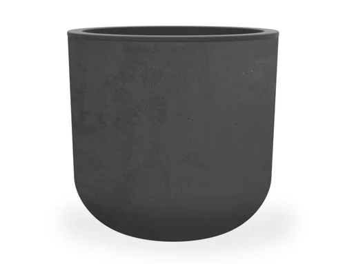 Pot en polypropylène coloris gris anthracite Eda Basalt Up - Ø 48,5 x H 46,2 cm