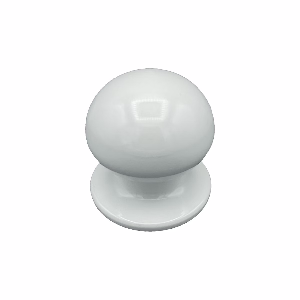 Bouton tirant de porte fixe D70 mm en aluminium BLANC RAL 9010 | breveté – boutons – lot de 6